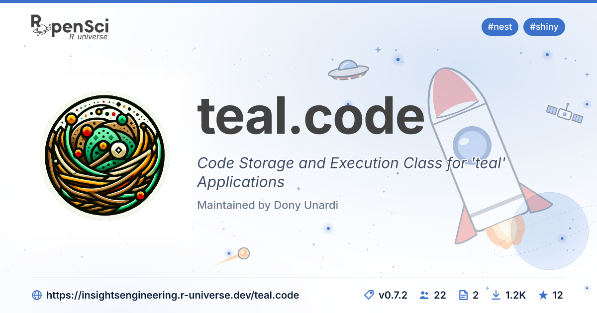 teal.code: Code Storage and Execution Class for 'teal' Applications